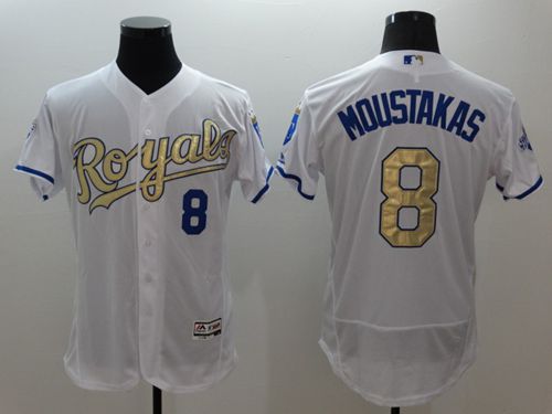 Custom 2015 #8 MOUSTAKAS Retro Stitched Baseball Jersey - Classic Edition