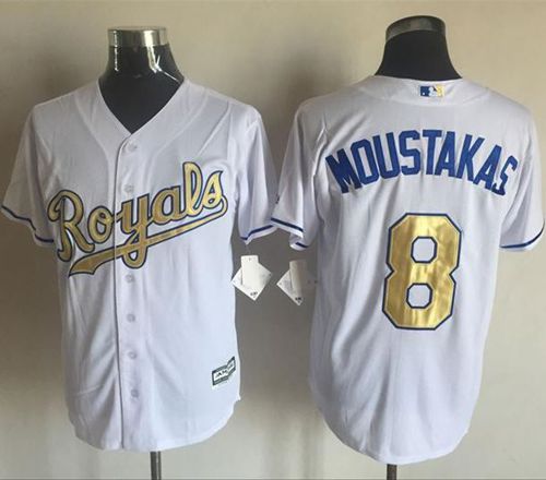 Custom 2015 #8 MOUSTAKAS Retro Stitched Baseball Jersey - Classic Edition