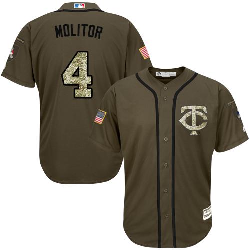 Custom #4 MOLITOR Retro Stitched Baseball Jersey - Classic Edition
