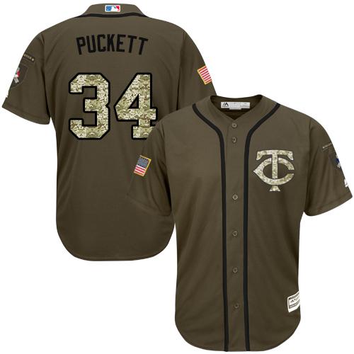Custom #34 PUCKETT Retro Stitched Baseball Jersey - Classic Edition