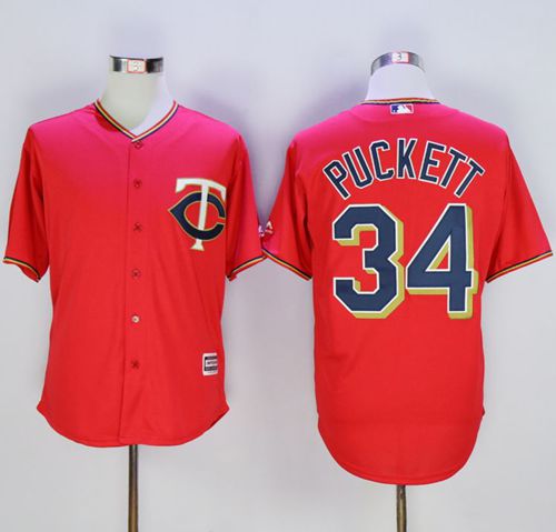Custom #34 PUCKETT Retro Stitched Baseball Jersey - Classic Edition