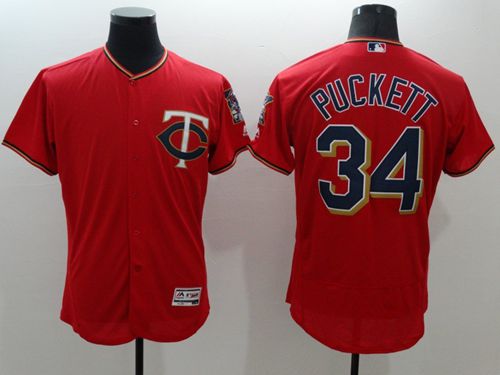 Custom #34 PUCKETT Retro Stitched Baseball Jersey - Classic Edition