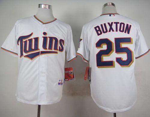 Custom #25 BUXTON Retro Stitched Baseball Jersey - Classic Edition