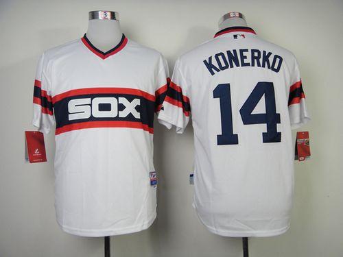 Custom #14 KONERKO Retro Stitched Baseball Jersey - Classic Edition