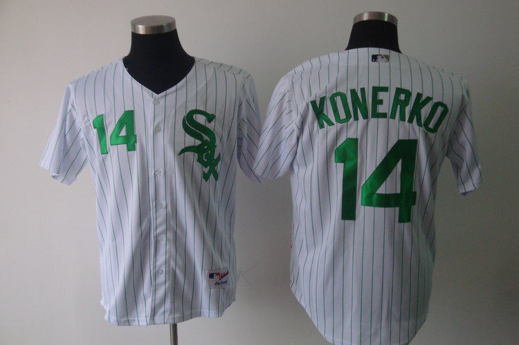 Custom #14 KONERKO Retro Stitched Baseball Jersey - Classic Edition