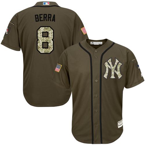 Custom #8 BERRA Retro Stitched Baseball Jersey - Classic Edition